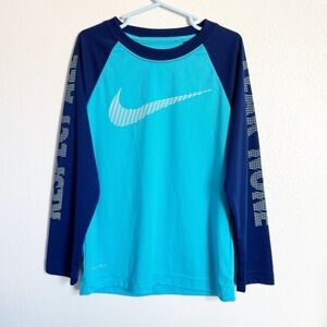 Nike Boys Blue Long Sleeve DriFit Shirt The Nike Tee size 6